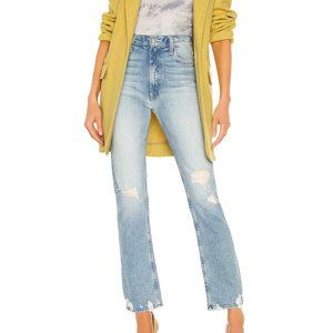 MOTHER High-wasted Rider Skimp Ripped Jeans